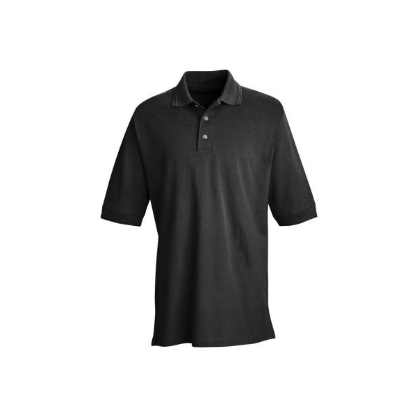 Red Kap Men's Cotton Short Sleeve Basic Pique Polo Black 3XL - 7701